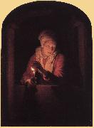 DOU, Gerrit Old Woman with a Candle  df Germany oil painting reproduction